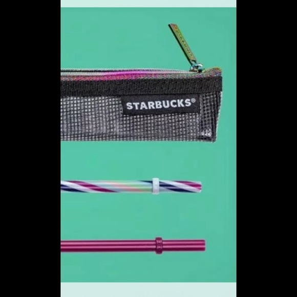 NWT Starbucks Iridescent Holiday 2020 Straw Set - Picture 4 of 4